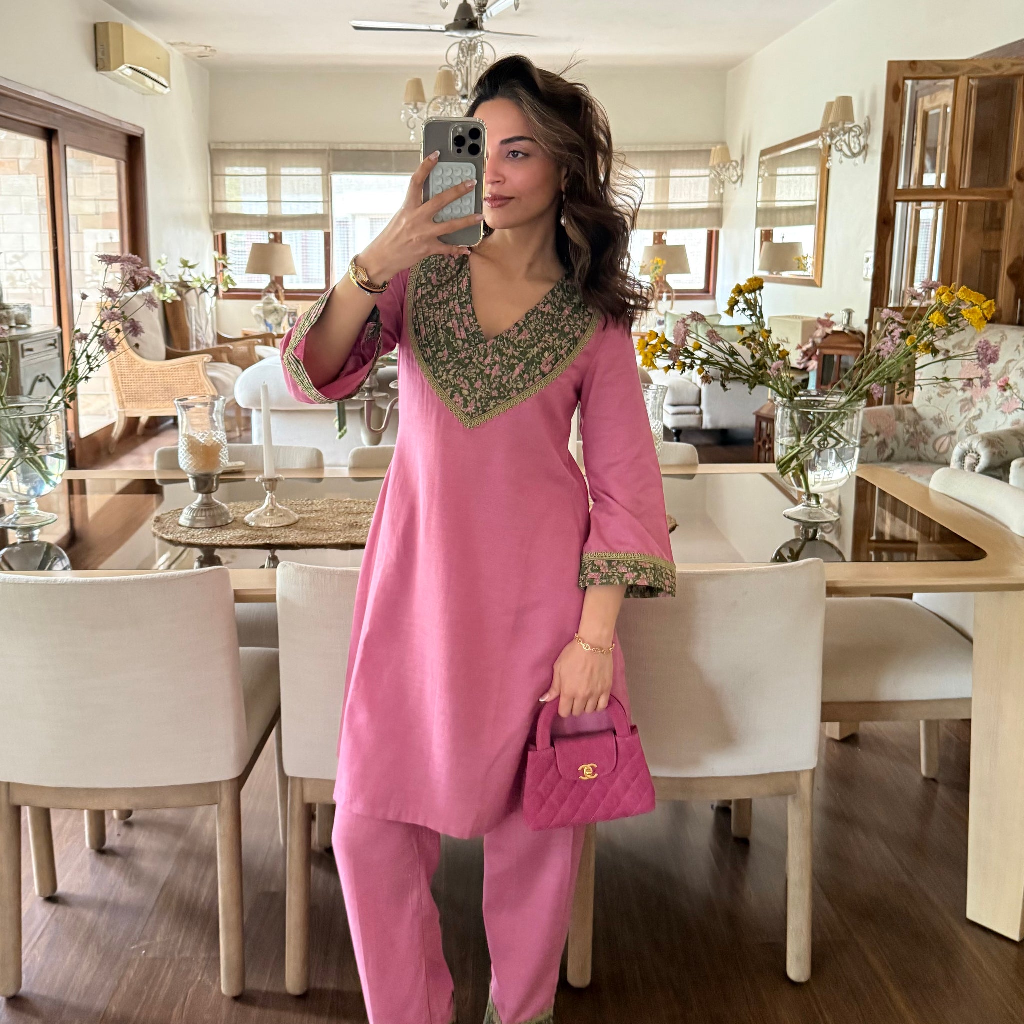 Kusum Cotton Linen Co-ord Set With Pintuck Detailing