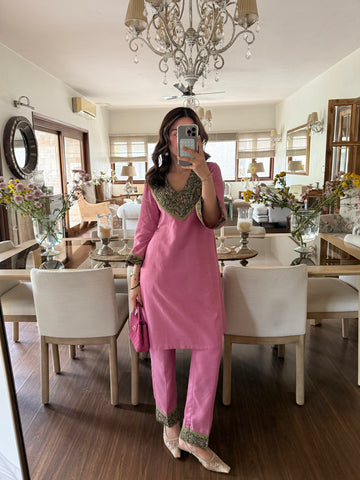 Kusum Cotton Linen Co-ord Set With Pintuck Detailing