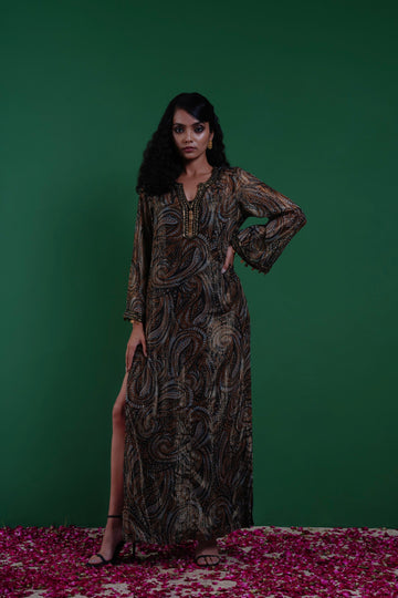 Taal Zardozi Long Kaftan Dress
